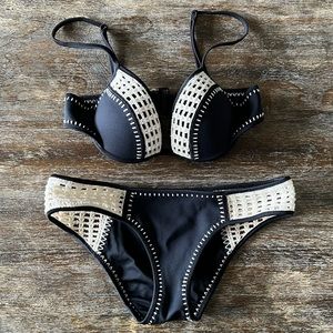 Victoria’s Secret Black Crochet Bikini Set